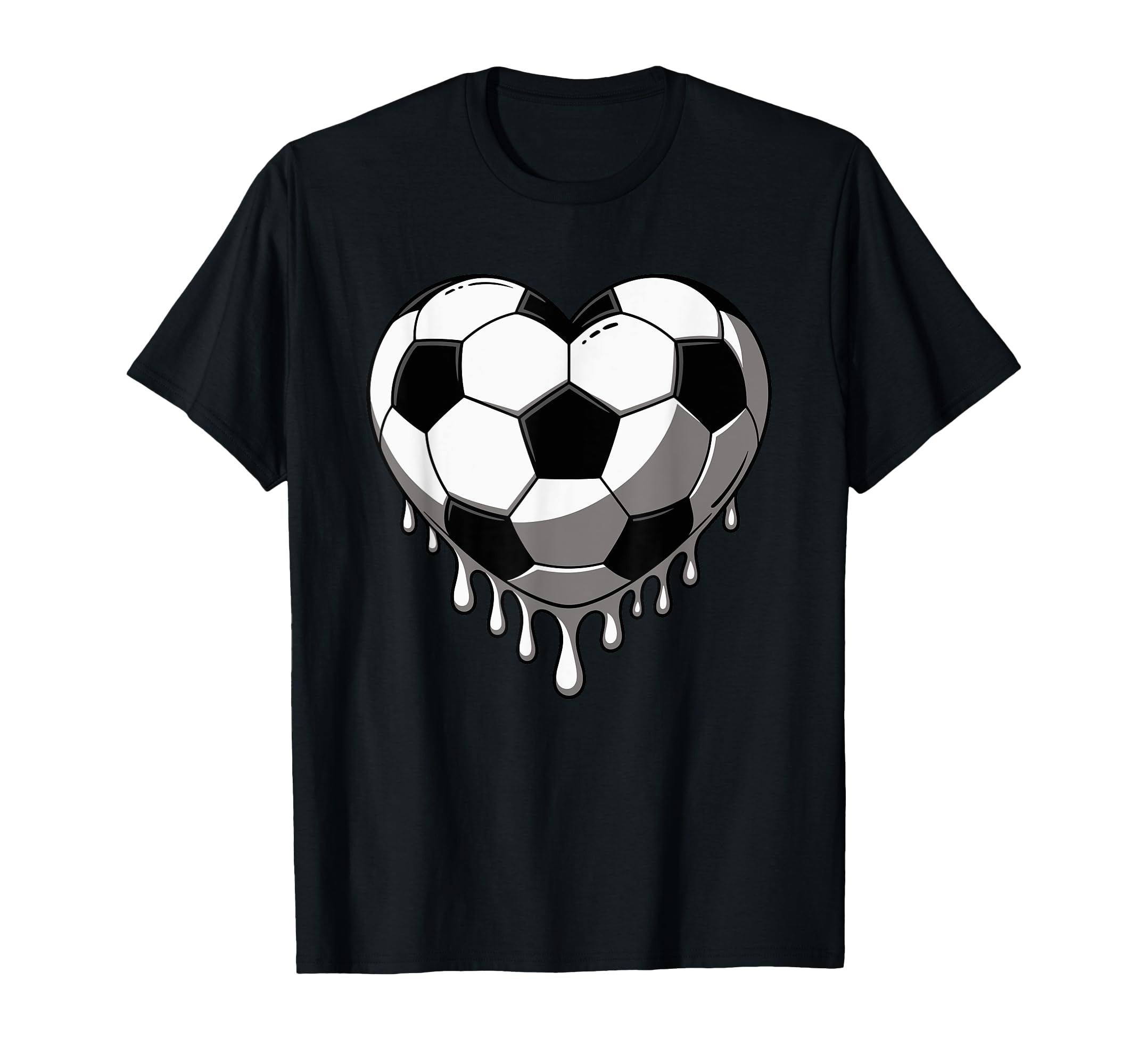 Melting Heart Shape Soccer Player T-Shirt - Casual Everyday Wear Unisex - T-Shirt, Sweatshirt, Hoodie