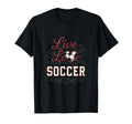 Live Love Soccer Heart Fan T-Shirt - Minimalist Print Men Women - T-Shirt, Sweatshirt, Hoodie