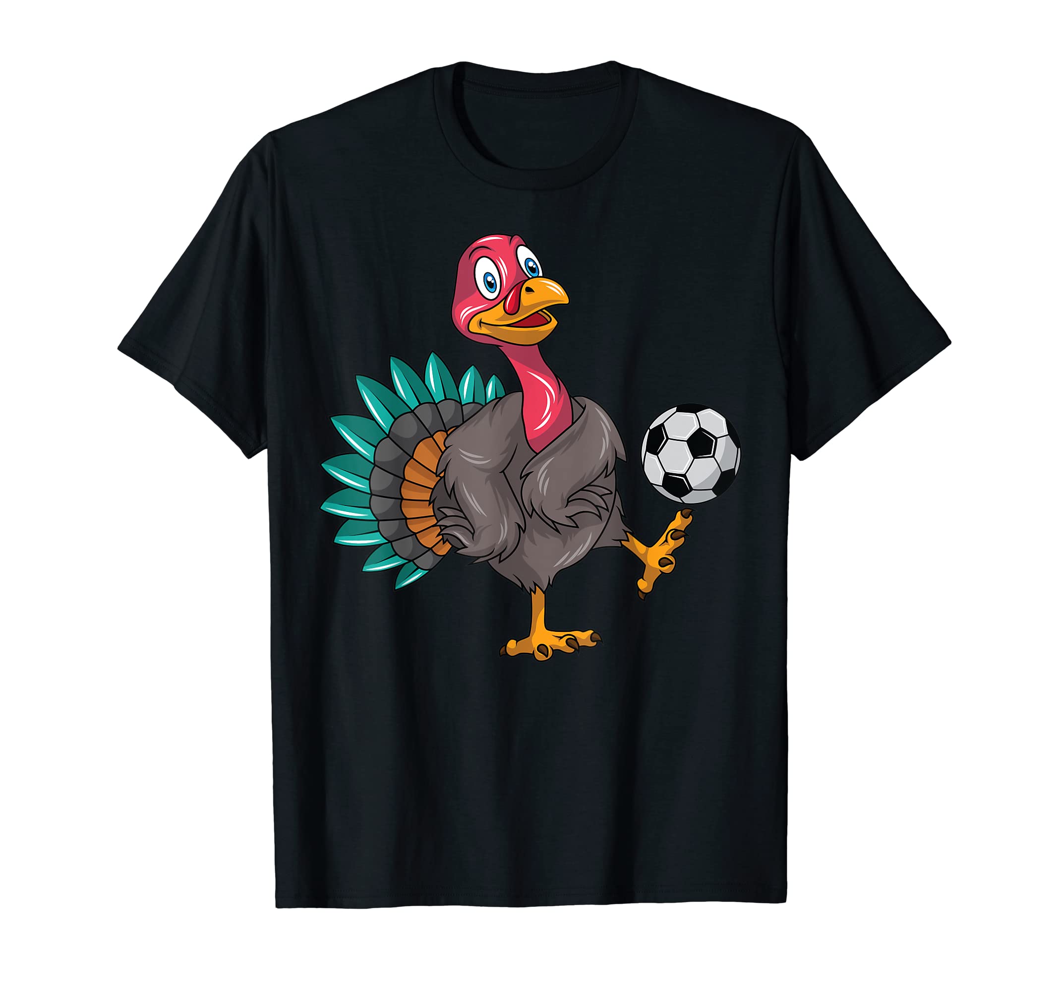 Funny Thanksgiving Soccer Turkey T-Shirt - Custom Art Print Men Women - T-Shirt, Sweatshirt, Hoodie