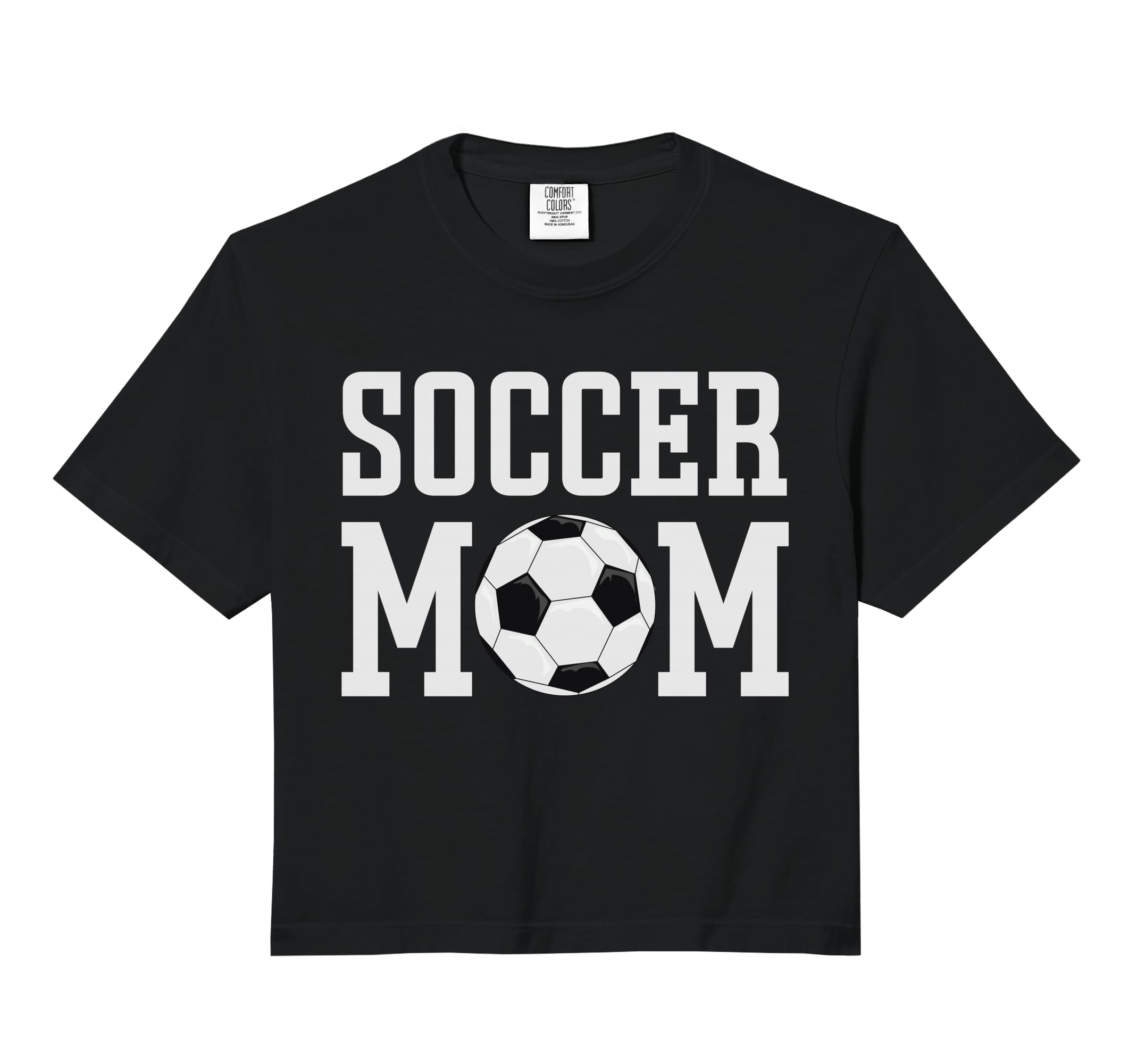 Soccer Mama Soccer Mom Comfort Colors Crop T-Shirt - Unique Graphic Unisex - T-Shirt, Sweatshirt, Hoodie