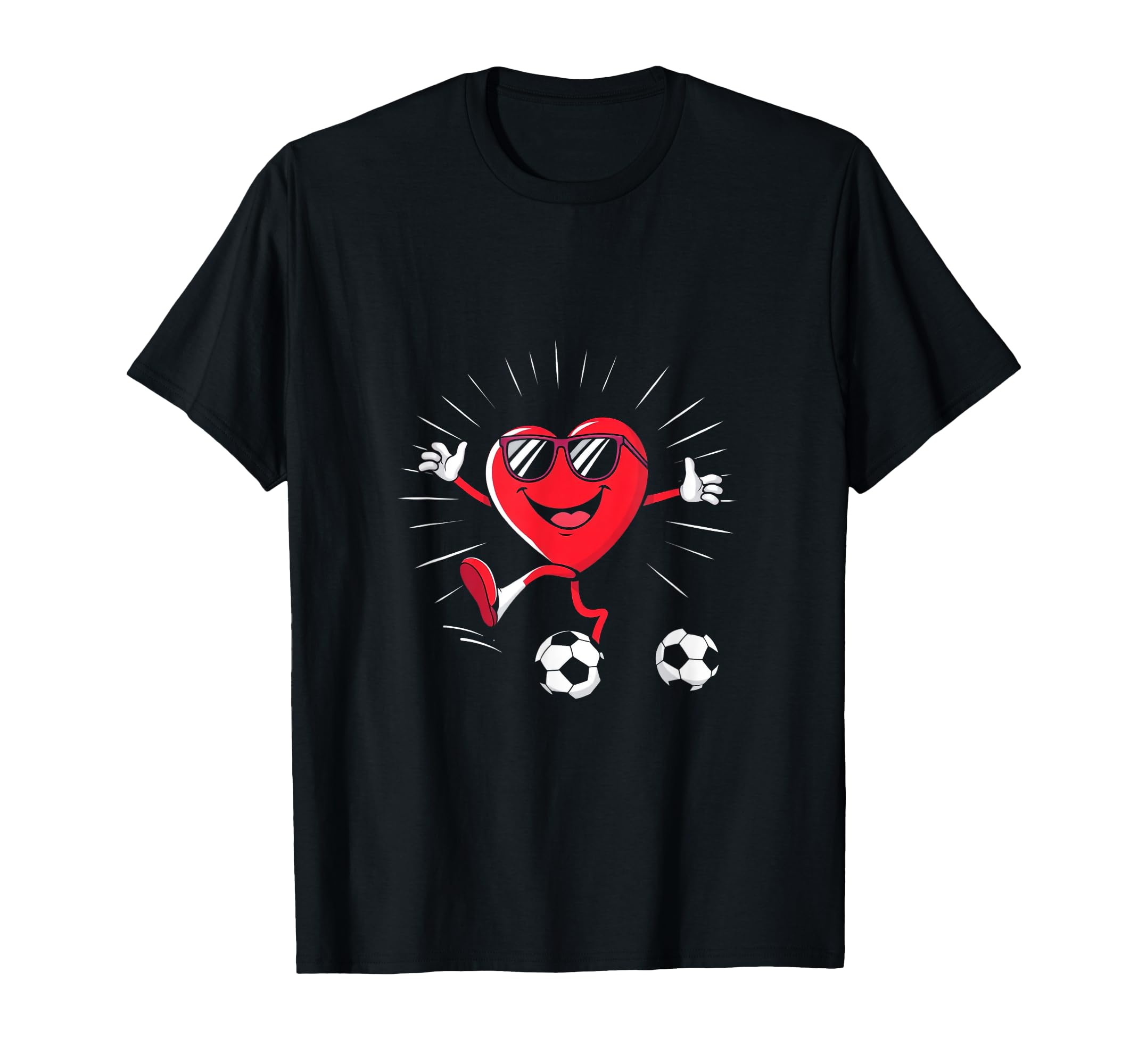Heart Soccer Gift Hoodie - Graphic Print Unisex - T-Shirt, Sweatshirt, Hoodie