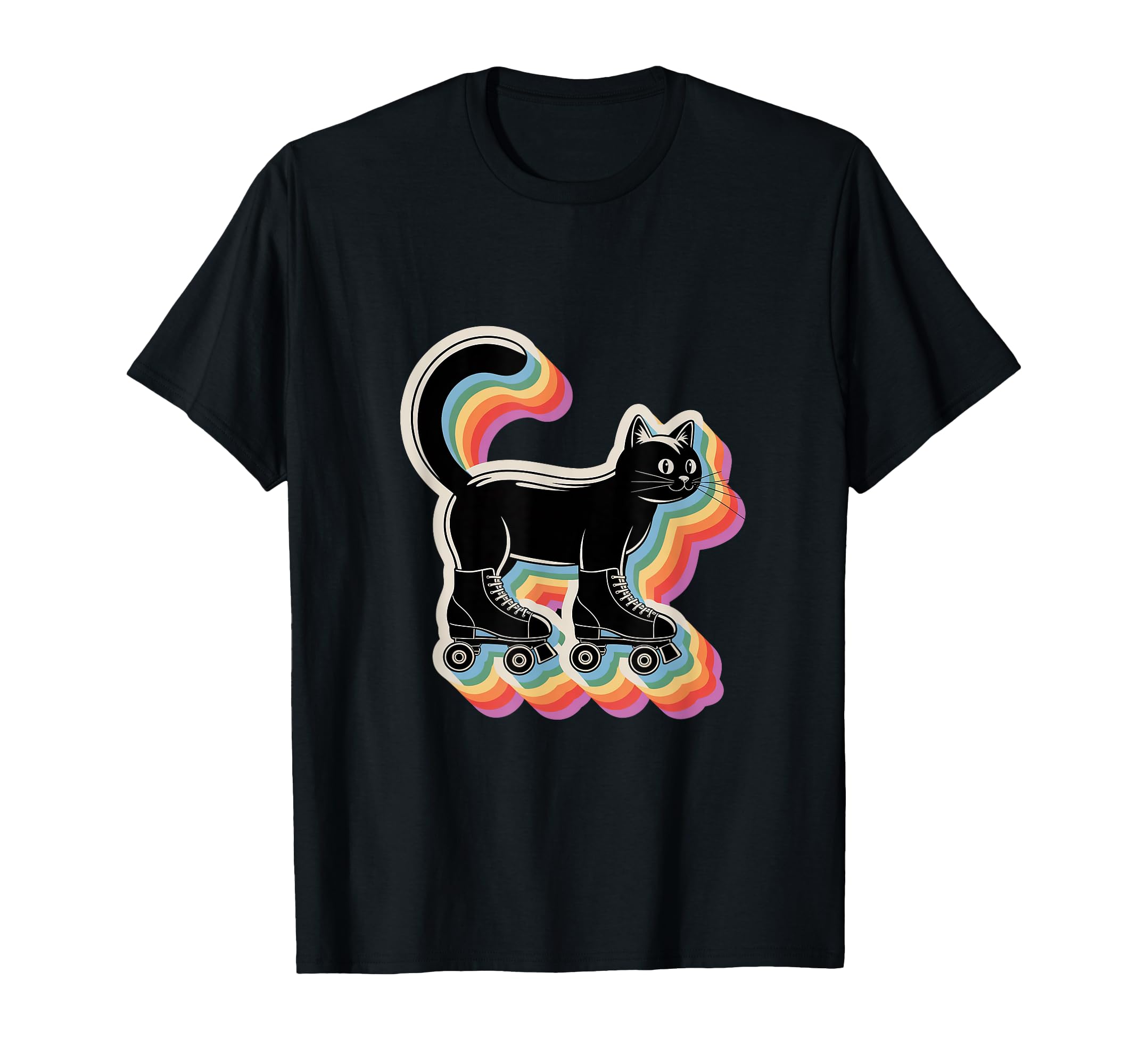 Kawaii Cat Roller Skate Shoes Roller Skating T-Shirt - Graphic Print Unisex - T-Shirt, Sweatshirt, Hoodie
