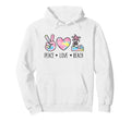 Peace Love Beach Pastel Tie Dye Heart Hoodie - Novelty Apparel for Adults - T-Shirt, Sweatshirt, Hoodie