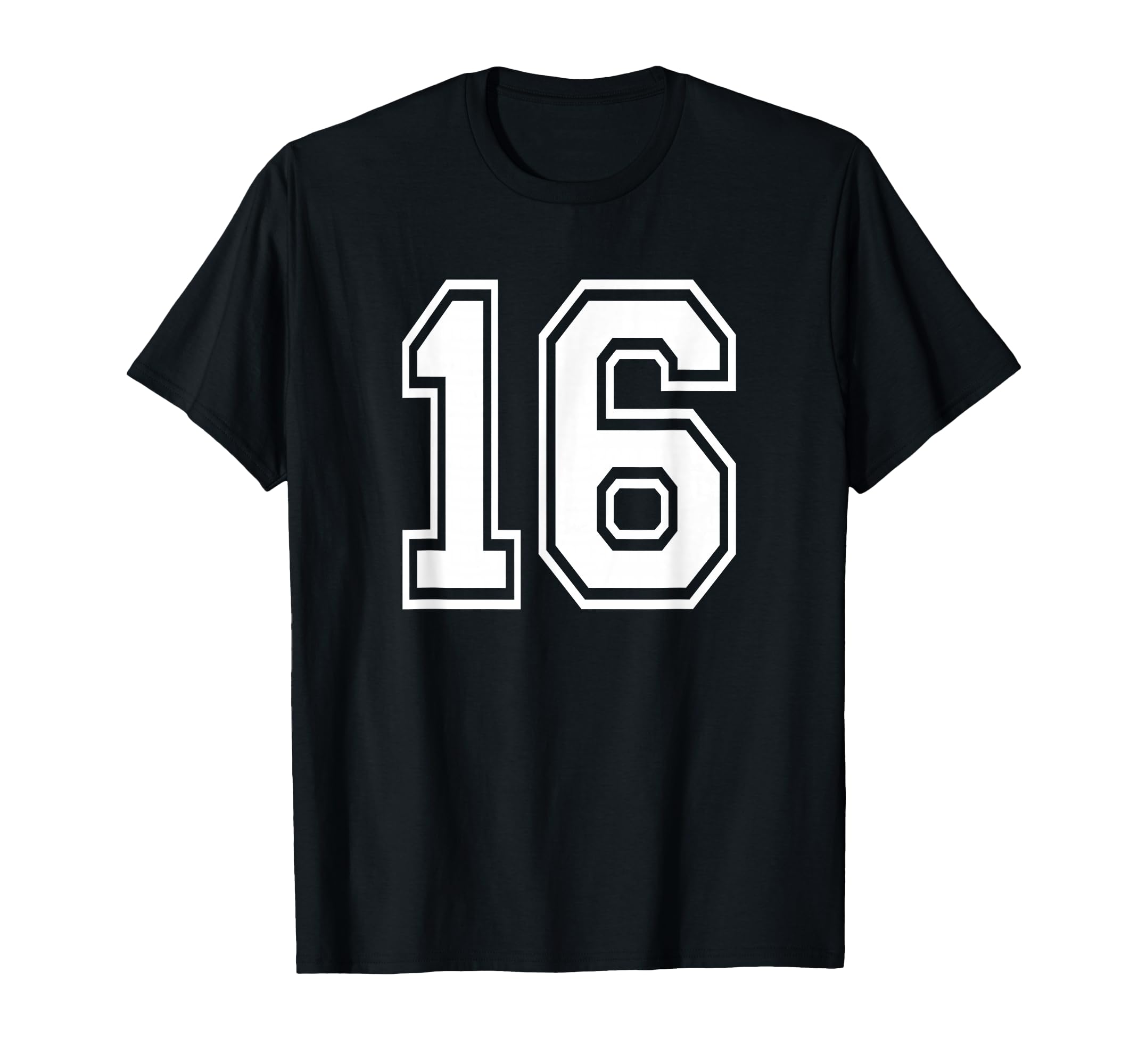 Number 16 Numbered Uniform Sport Jersey T-Shirt - Graphic Print Unisex - T-Shirt, Sweatshirt, Hoodie