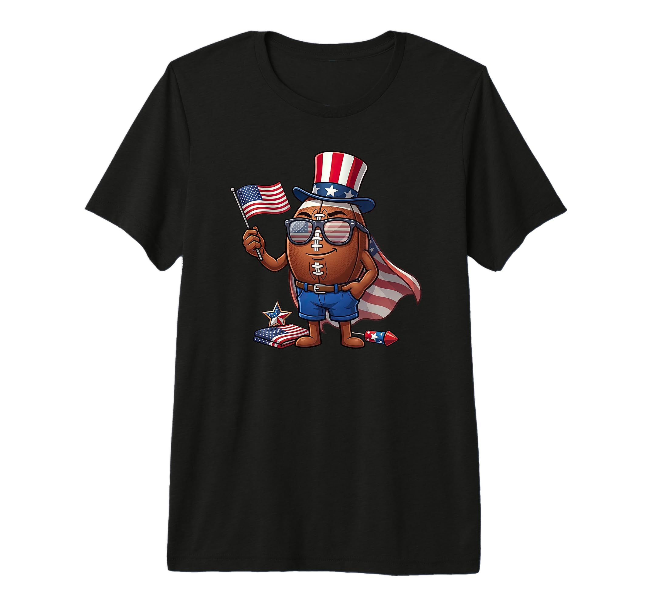 Funny Football American Usa Flag T-Shirt - Trendy Graphic Men Women - T-Shirt, Sweatshirt, Hoodie