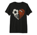 Mom Both Heart Soccer Baseball Sports T-Shirt - Unique Graphic for Adults - T-Shirt, Sweatshirt, Hoodie