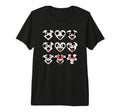 Soccer Heart Faces Football Love Tri T-Shirt - Trendy Graphic Men Women - T-Shirt, Sweatshirt, Hoodie