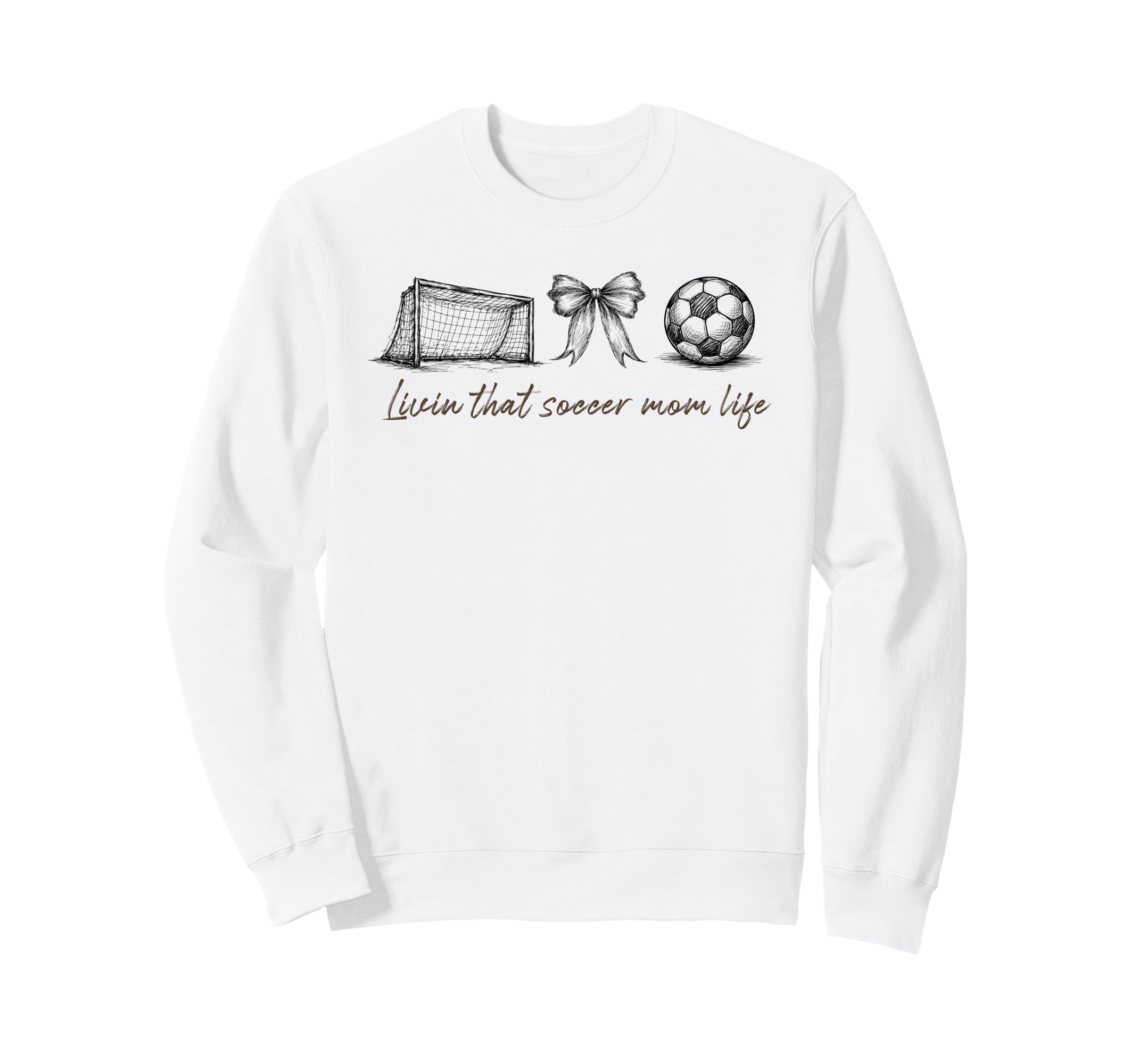 Livin That Soccer Mom Life Soccer Sweatshirt - Minimalist Print Unisex - T-Shirt, Sweatshirt, Hoodie