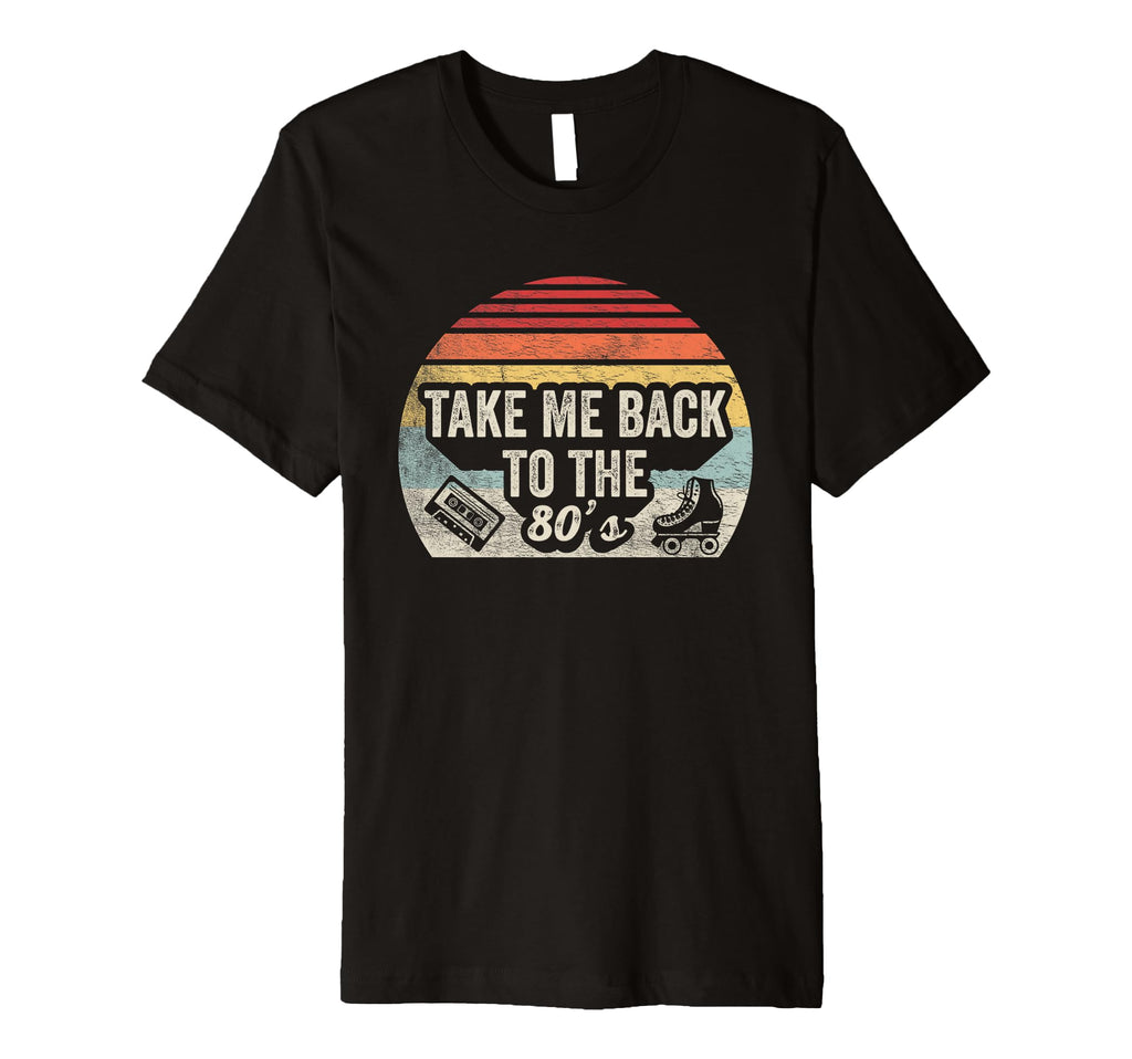 Take Me Back To 80S Cassette Roller Skate T-Shirt - Graphic Print Unisex - T-Shirt, Sweatshirt, Hoodie