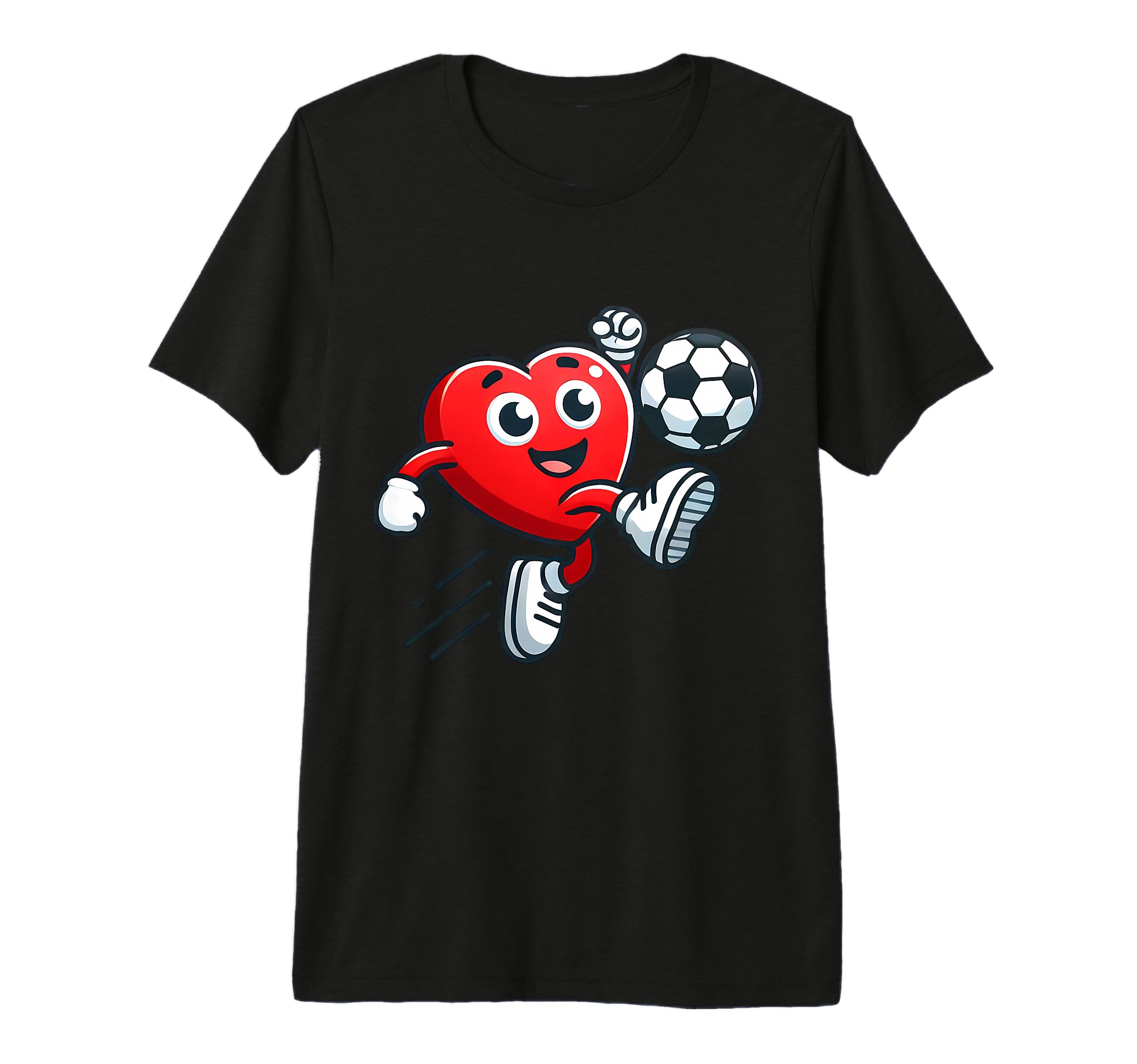 Valentines Day Heart Soccer Lover Tri T-Shirt - Novelty Apparel Unisex - T-Shirt, Sweatshirt, Hoodie