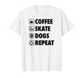 Coffee Skate Dogs Repeat Roller T-Shirt - Casual Everyday Wear for Adults - T-Shirt, Sweatshirt, Hoodie