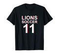 Lions Soccer 11 T-Shirt - Fun Novelty Design for Adults - T-Shirt, Sweatshirt, Hoodie