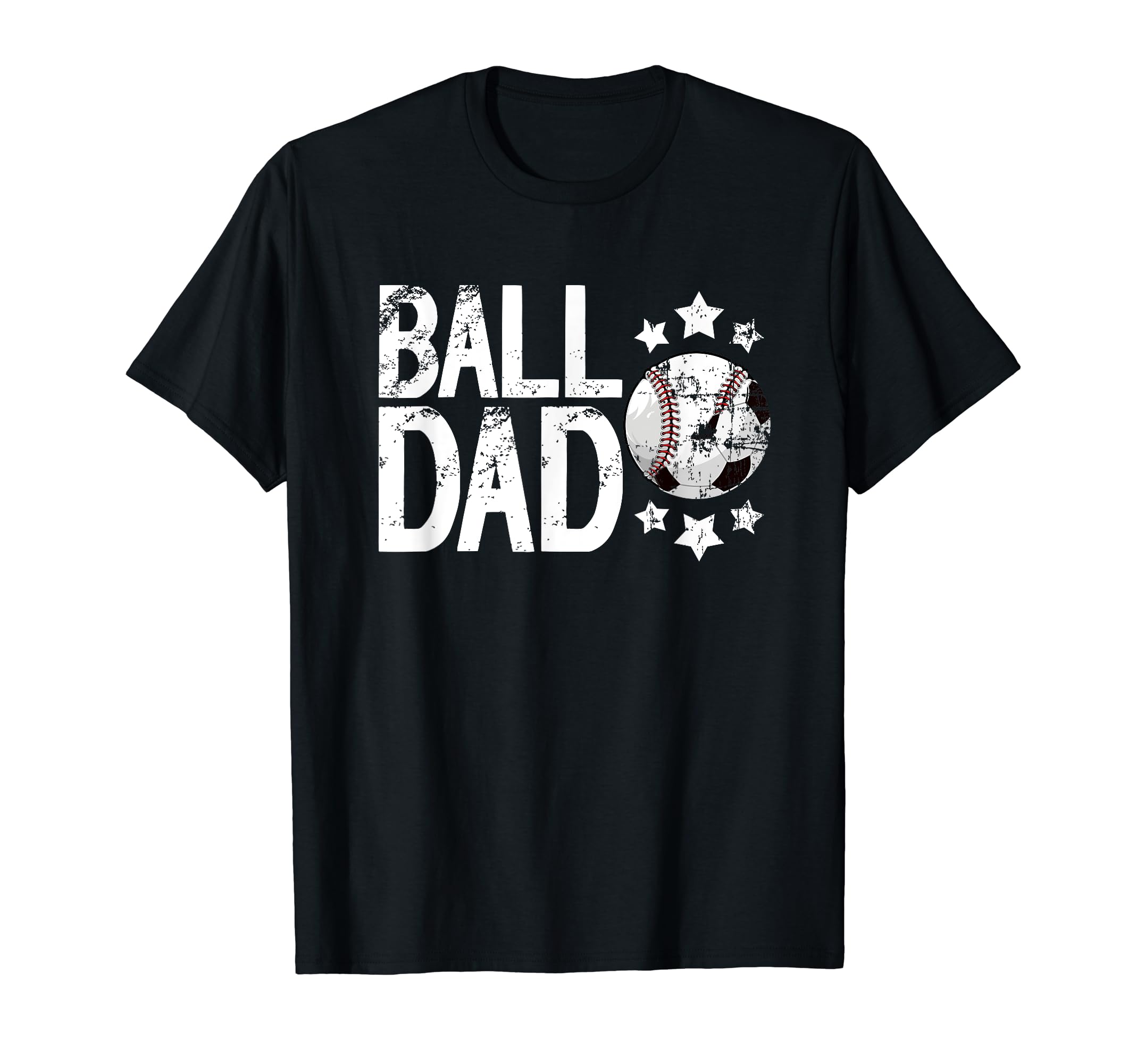 Ball Dad Soccer Baseball Dad Ballers T-Shirt - Minimalist Print Men Women - T-Shirt, Sweatshirt, Hoodie