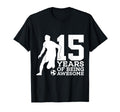 15 Years Being Awesome Soccer 15Th T-Shirt - Custom Art Print Unisex - T-Shirt, Sweatshirt, Hoodie