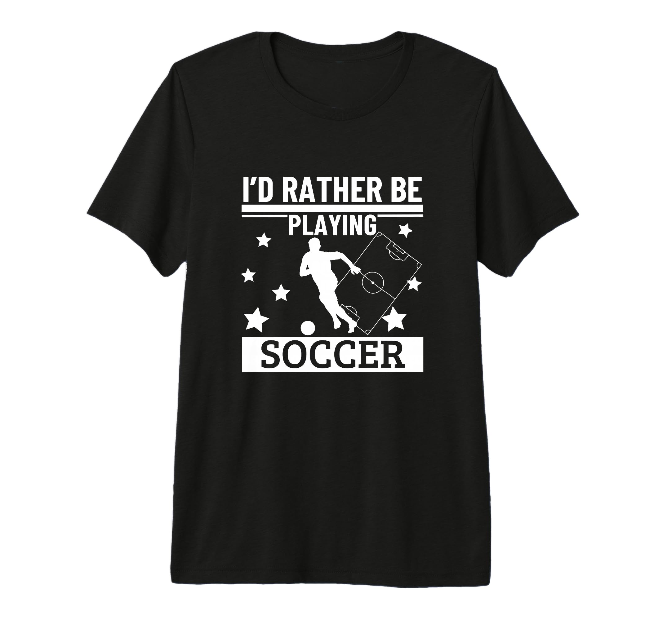 Id Rather Be Playing Soccer Funny T-Shirt - Minimalist Print for Adults - T-Shirt, Sweatshirt, Hoodie
