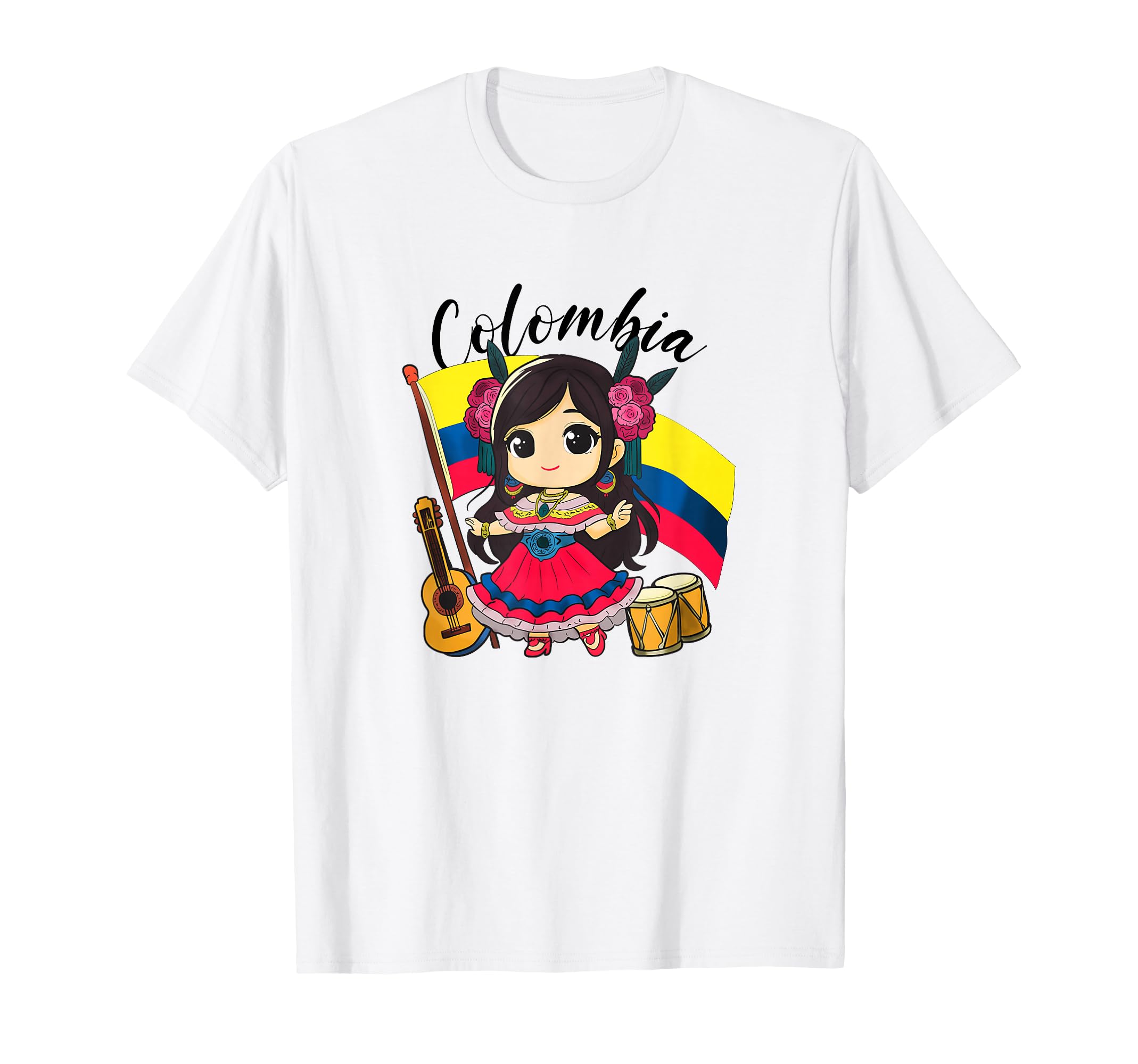 Colombia Colombian Flag Day Hispanic T-Shirt - Custom Art Print Unisex - T-Shirt, Sweatshirt, Hoodie