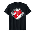 Peru National Flag I Love Peru Soccer Fan T-Shirt - Custom Art Print Unisex - T-Shirt, Sweatshirt, Hoodie