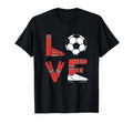 Love Soccer Heart Valentine Sports T-Shirt - Custom Art Print for Adults - T-Shirt, Sweatshirt, Hoodie