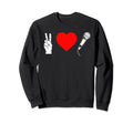 Peace Love Hip Hop Old School Rap Sweatshirt - Novelty Apparel Men Women - T-Shirt, Sweatshirt, Hoodie