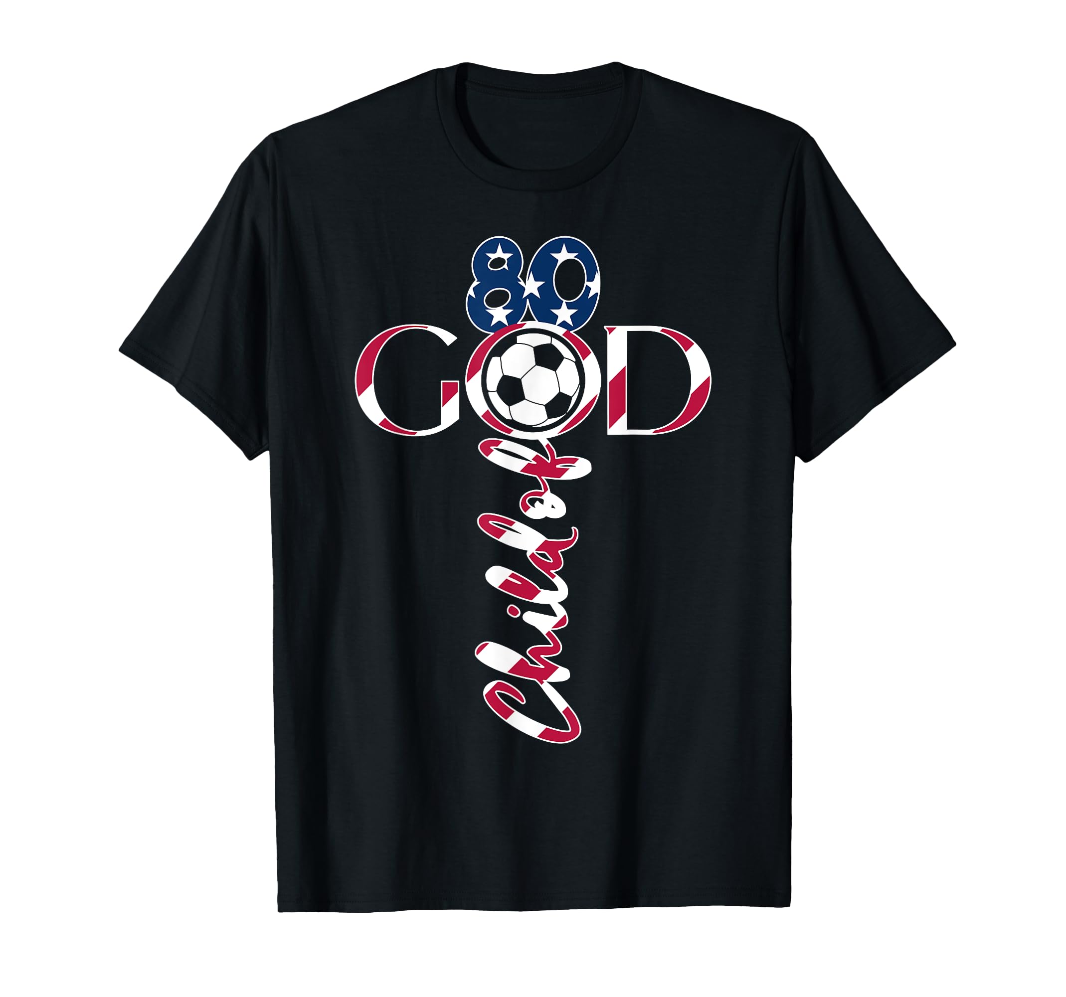 Jesus 80 Years Child God Soccer 80Th T-Shirt - Novelty Apparel Men Women - T-Shirt, Sweatshirt, Hoodie