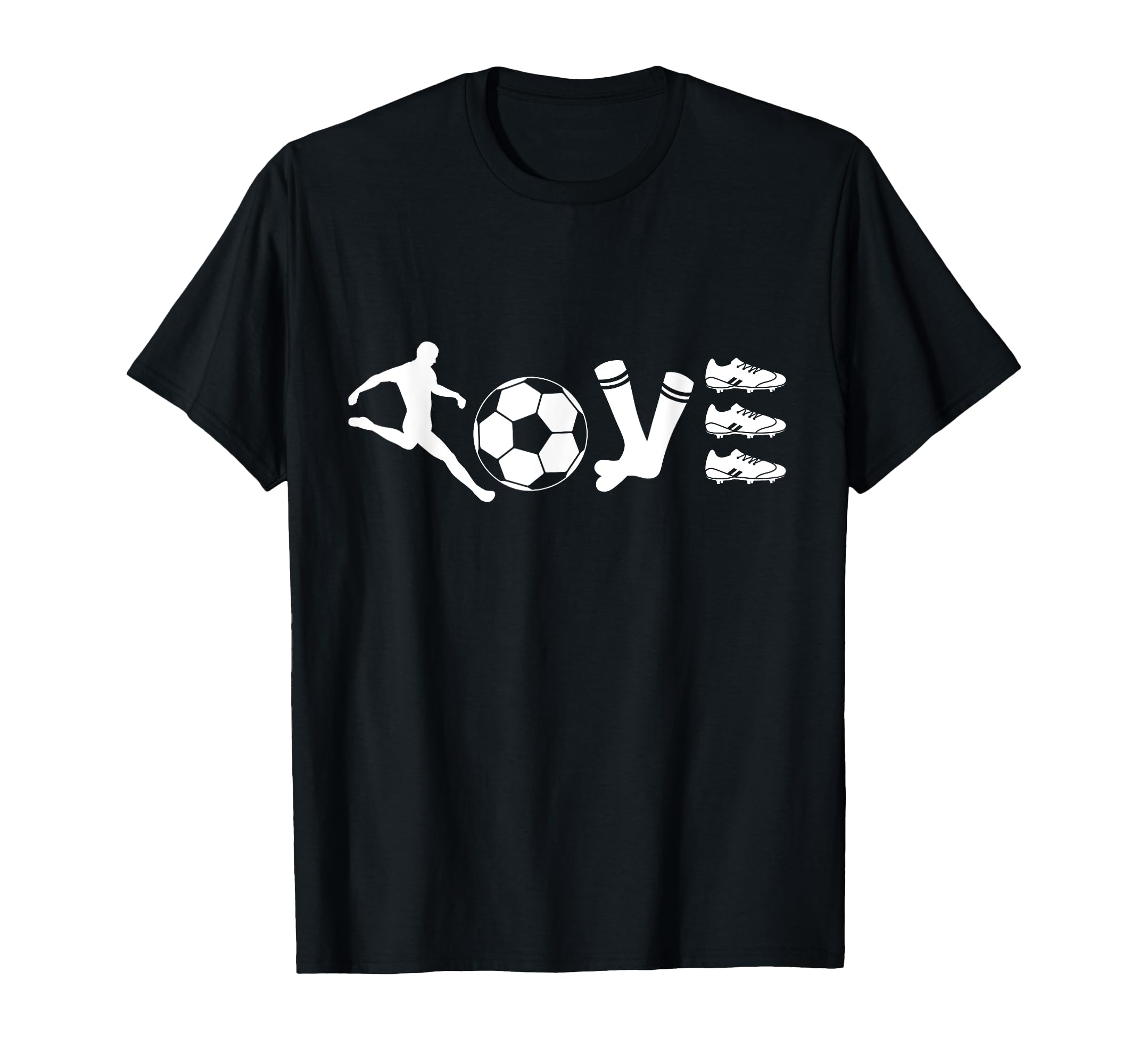 Love Soccer Soccer Player Ball Socks T-Shirt - Novelty Apparel Men Women - T-Shirt, Sweatshirt, Hoodie
