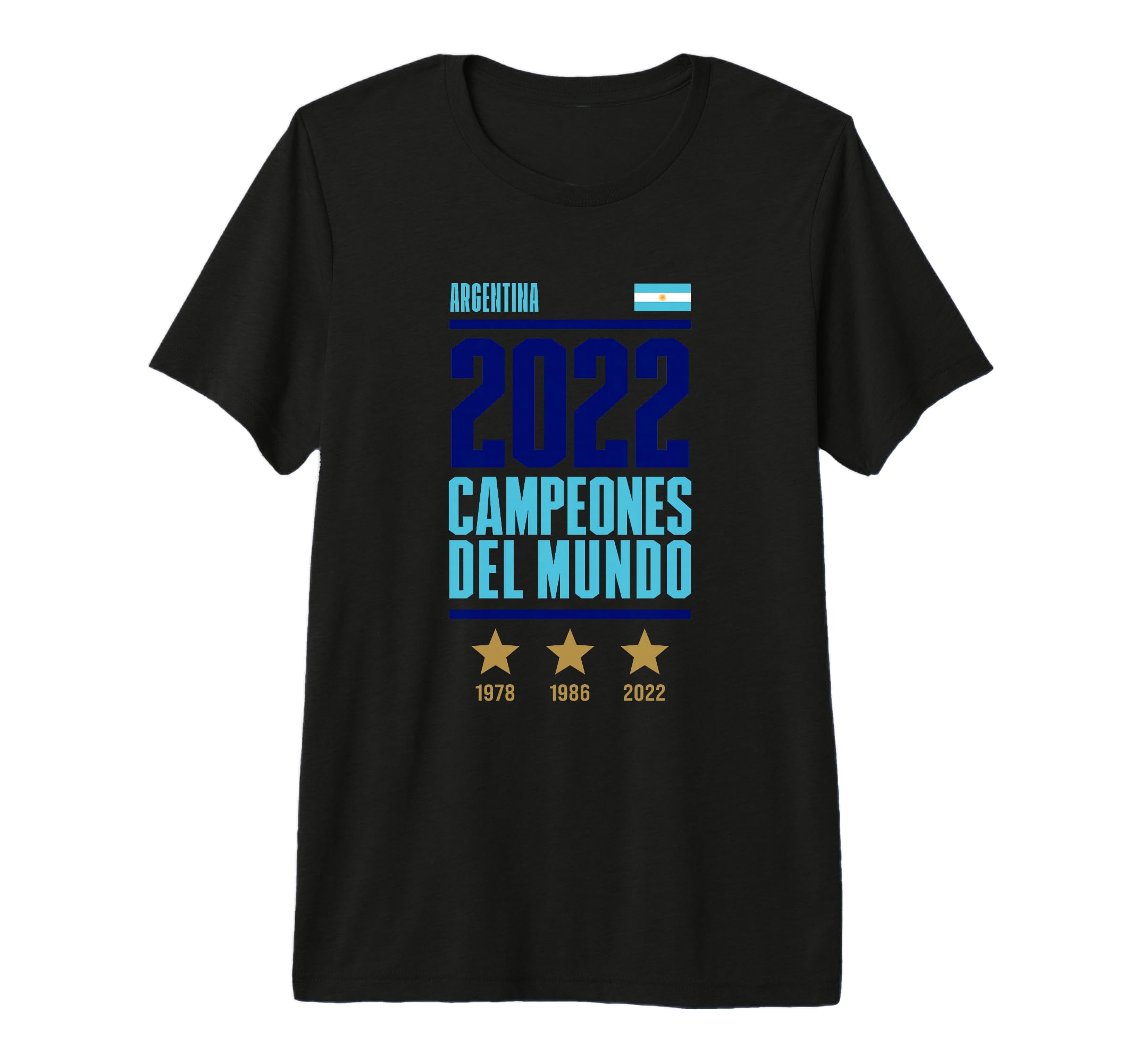 Argentina World Champion 2022 Soccer T-Shirt - Graphic Print for Adults - T-Shirt, Sweatshirt, Hoodie