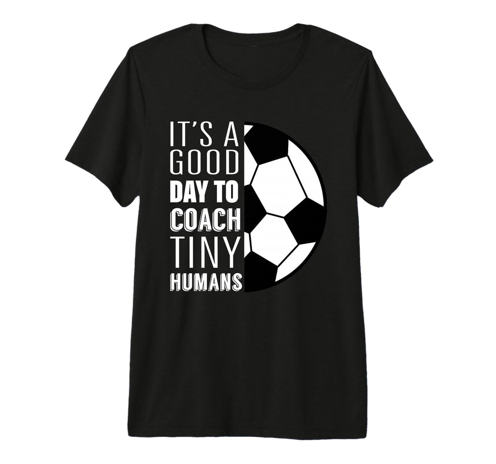 I Coach Tiny Humans Funny Soccer T-Shirt - Minimalist Print for Adults - T-Shirt, Sweatshirt, Hoodie
