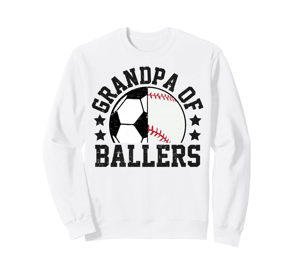 Grandpa Ballers Soccer Baseball Sweatshirt - Custom Art Print Unisex - T-Shirt, Sweatshirt, Hoodie