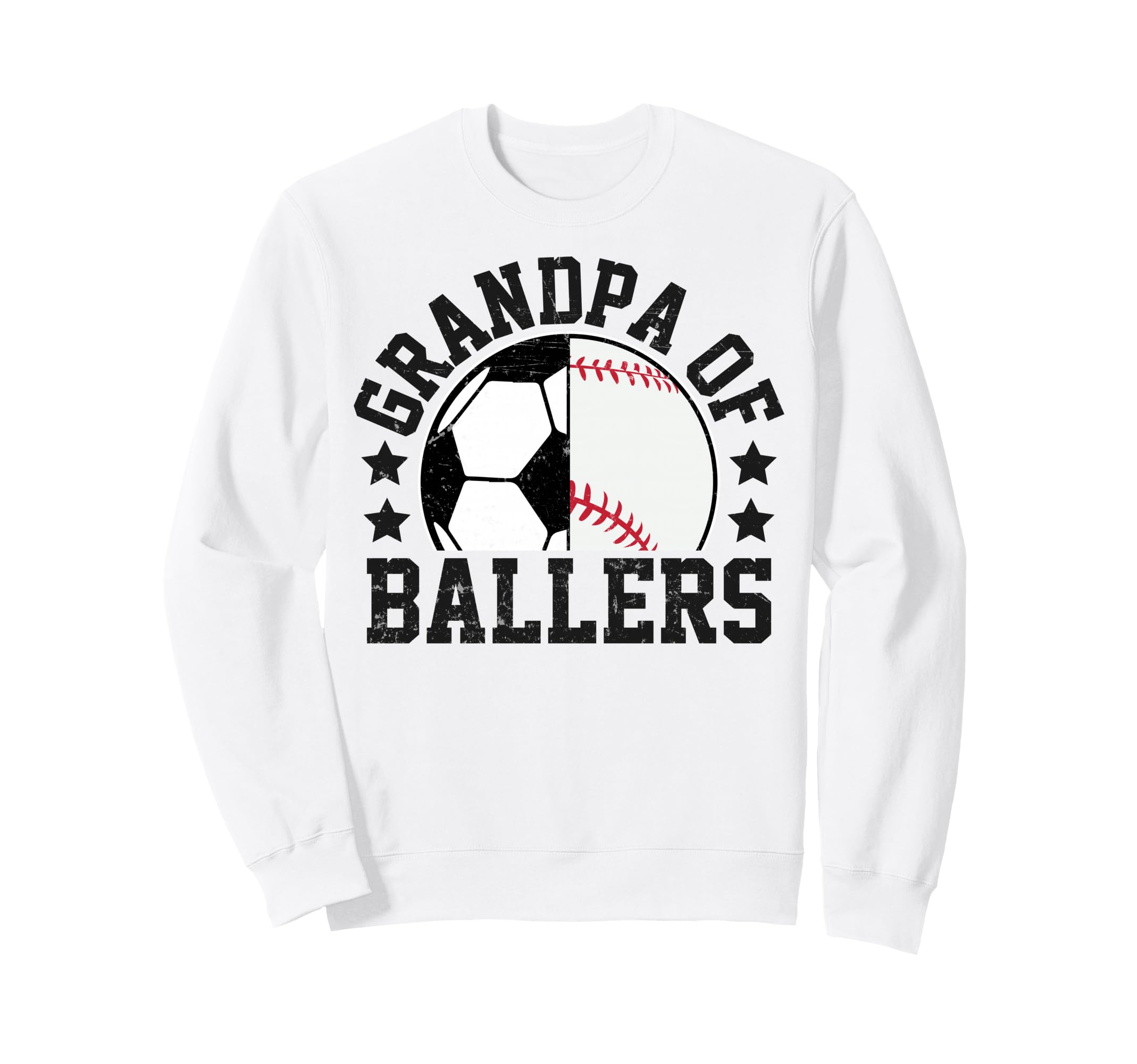 Grandpa Ballers Soccer Baseball Sweatshirt - Custom Art Print Unisex - T-Shirt, Sweatshirt, Hoodie