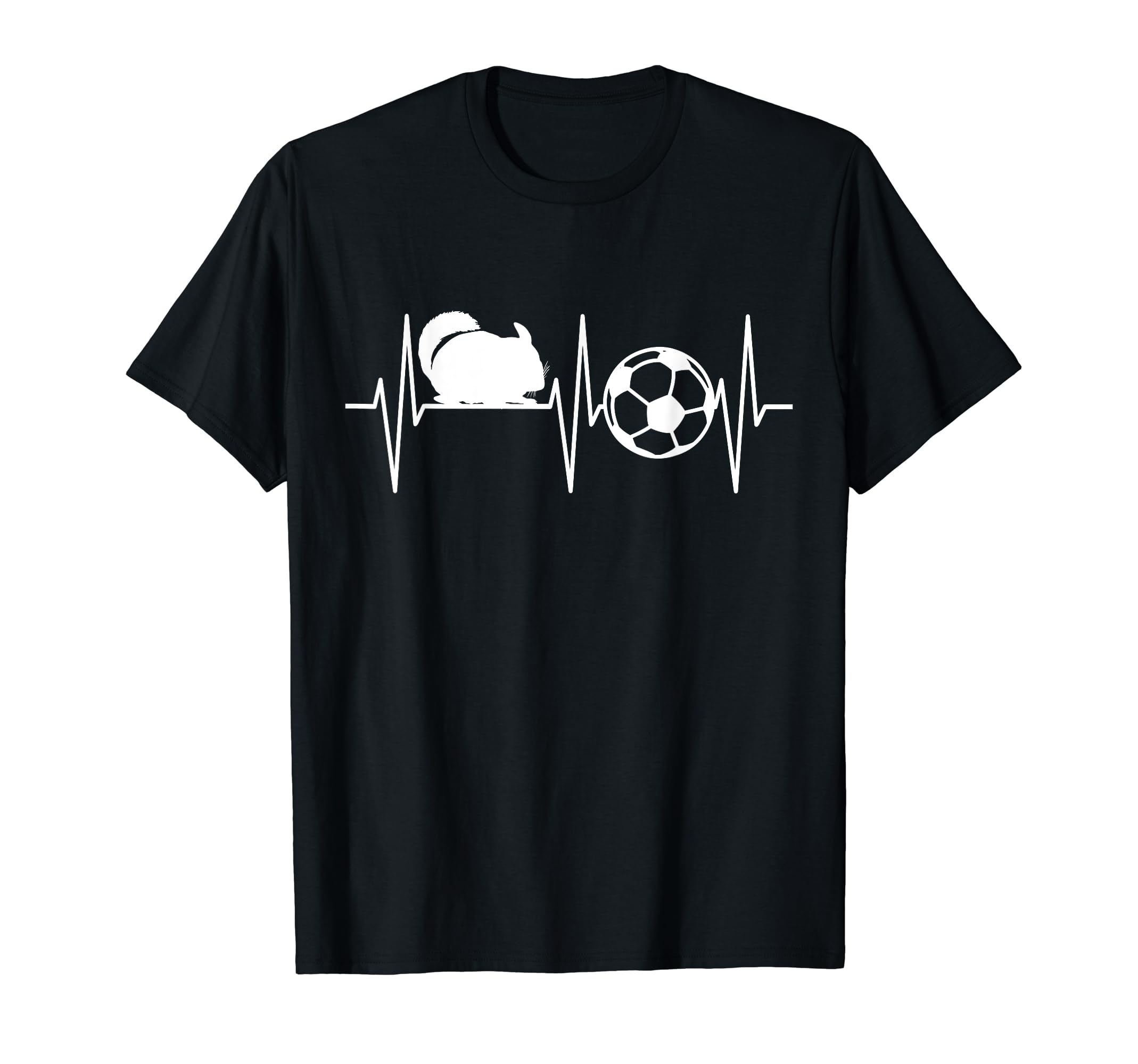 Chinchilla Soccer Player Heartbeat T-Shirt - Custom Art Print Unisex - T-Shirt, Sweatshirt, Hoodie