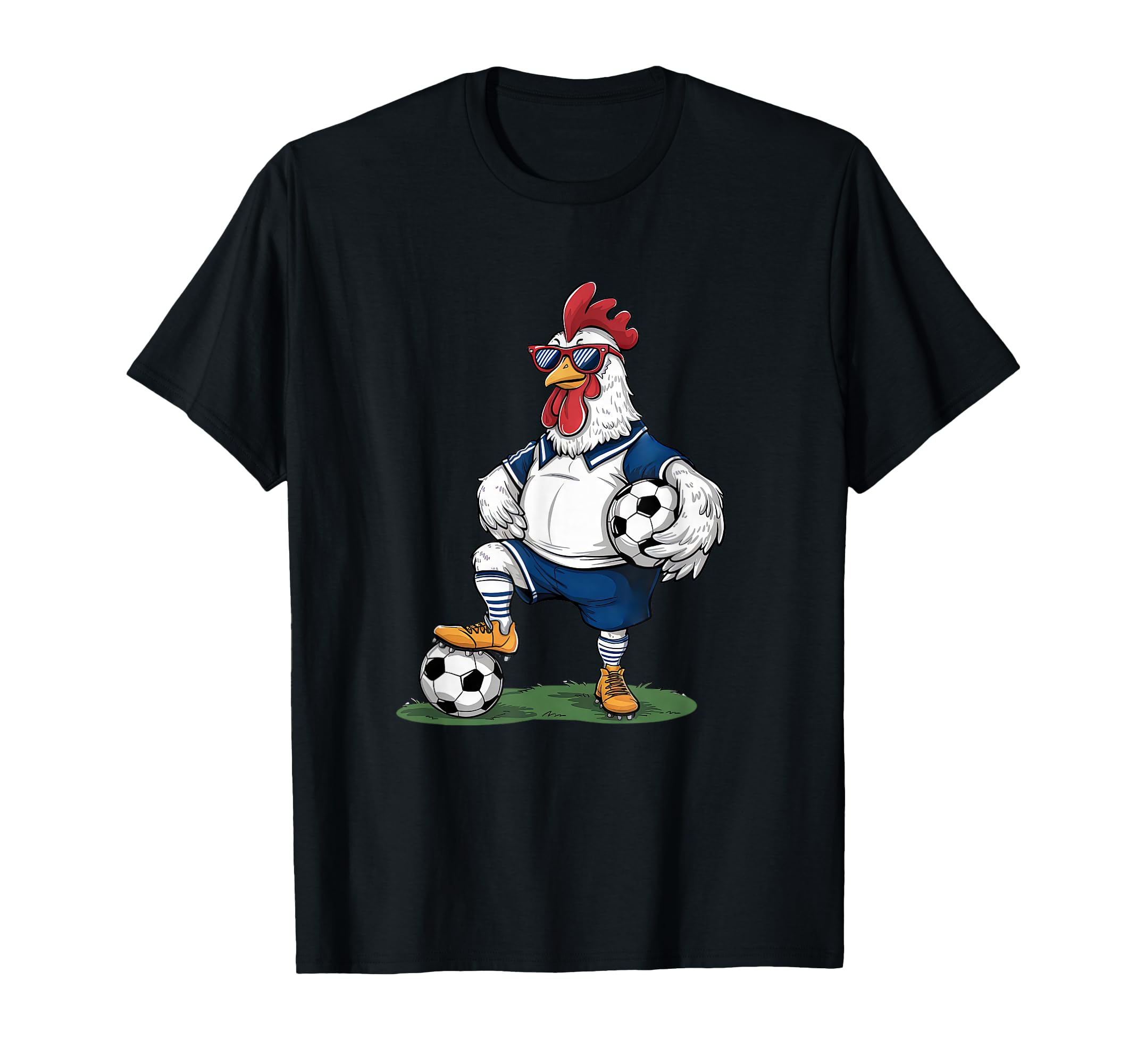 Funny Soccer Chicken Cartoon Sports Fan T-Shirt - Aesthetic Graphic Unisex - T-Shirt, Sweatshirt, Hoodie