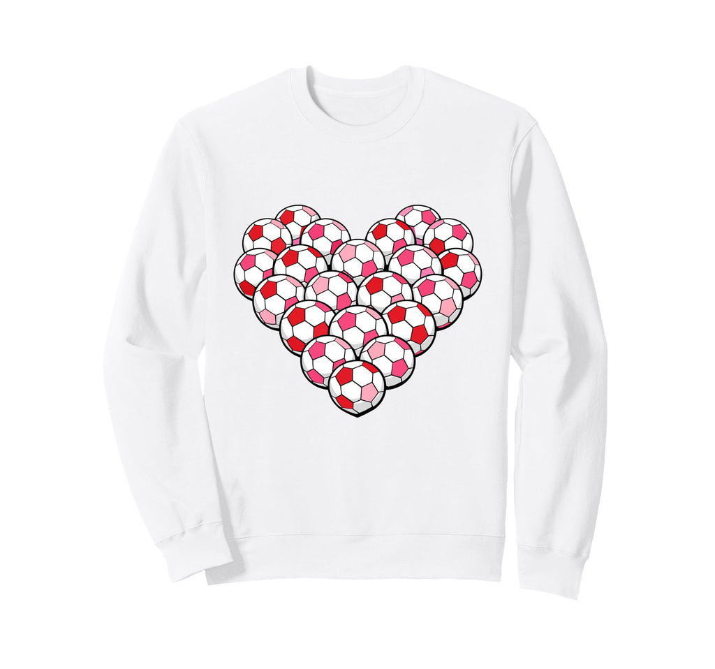 Heart Shaped Soccer Ball Pattern Sweatshirt - Fun Novelty Design Unisex - T-Shirt, Sweatshirt, Hoodie