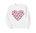 Heart Shaped Soccer Ball Pattern Sweatshirt - Fun Novelty Design Unisex - T-Shirt, Sweatshirt, Hoodie