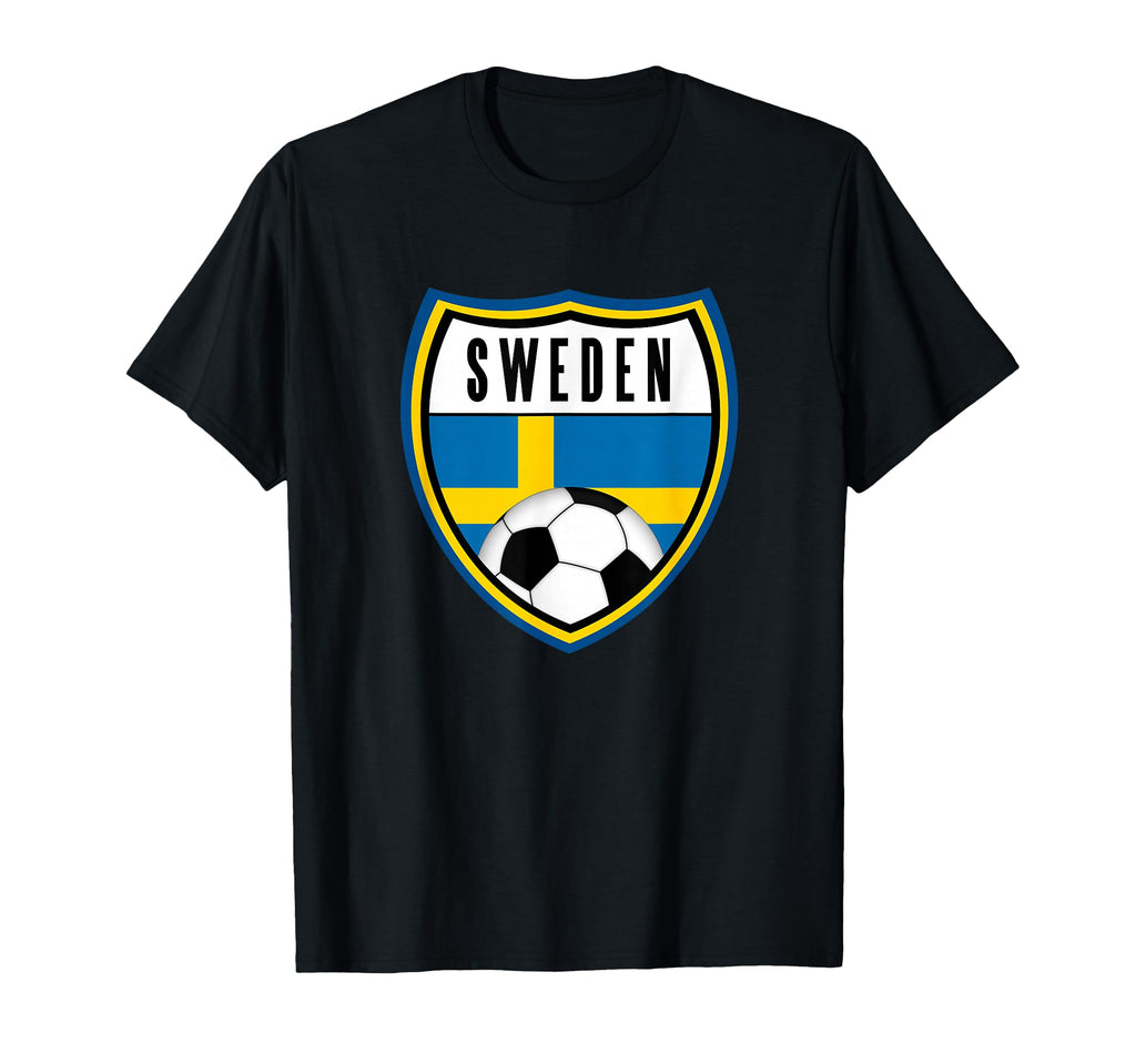 Sweden Soccer Jersey Swedish Flag T-Shirt - Custom Art Print Men Women - T-Shirt, Sweatshirt, Hoodie