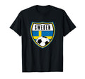 Sweden Soccer Jersey Swedish Flag T-Shirt - Custom Art Print Men Women - T-Shirt, Sweatshirt, Hoodie