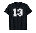 Number 13 White Sports Team Varsity T-Shirt - Streetwear Style Men Women - T-Shirt, Sweatshirt, Hoodie