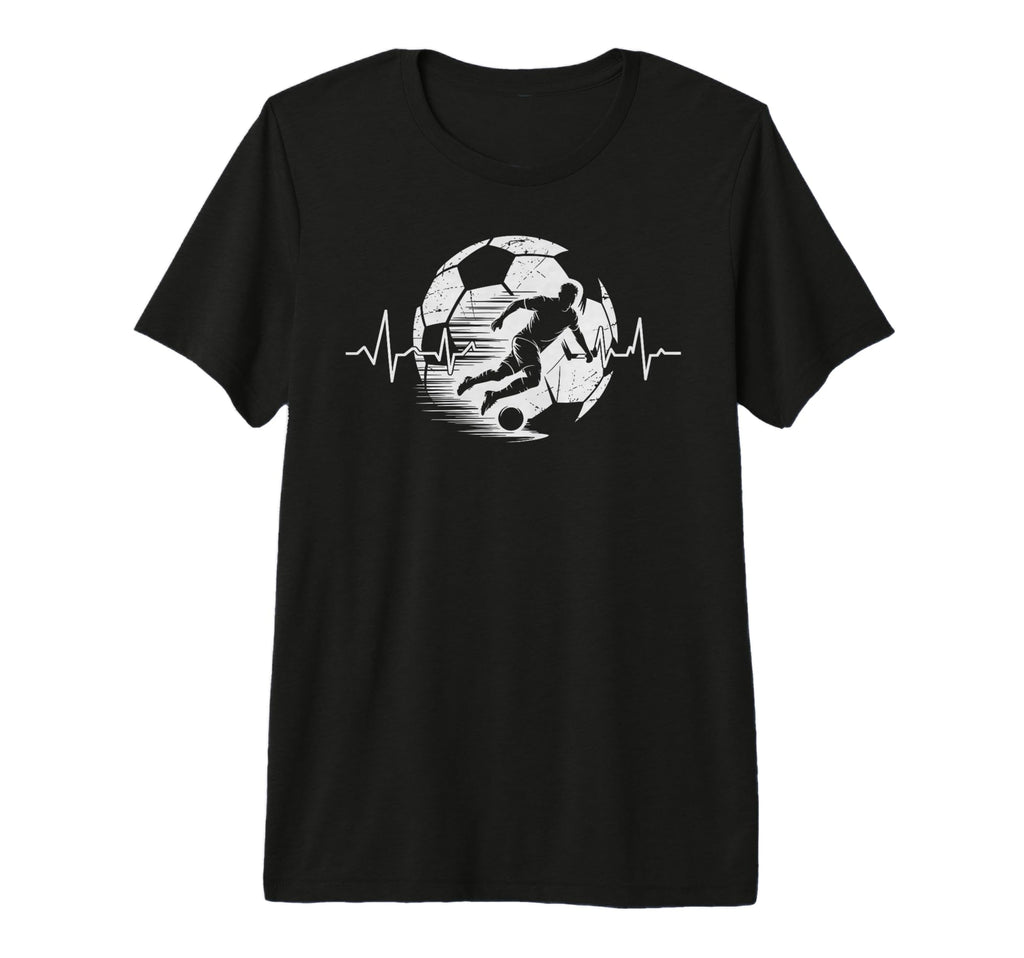 Heartbeat Soccer Player Ball Soccer T-Shirt - Unique Graphic for Adults - T-Shirt, Sweatshirt, Hoodie