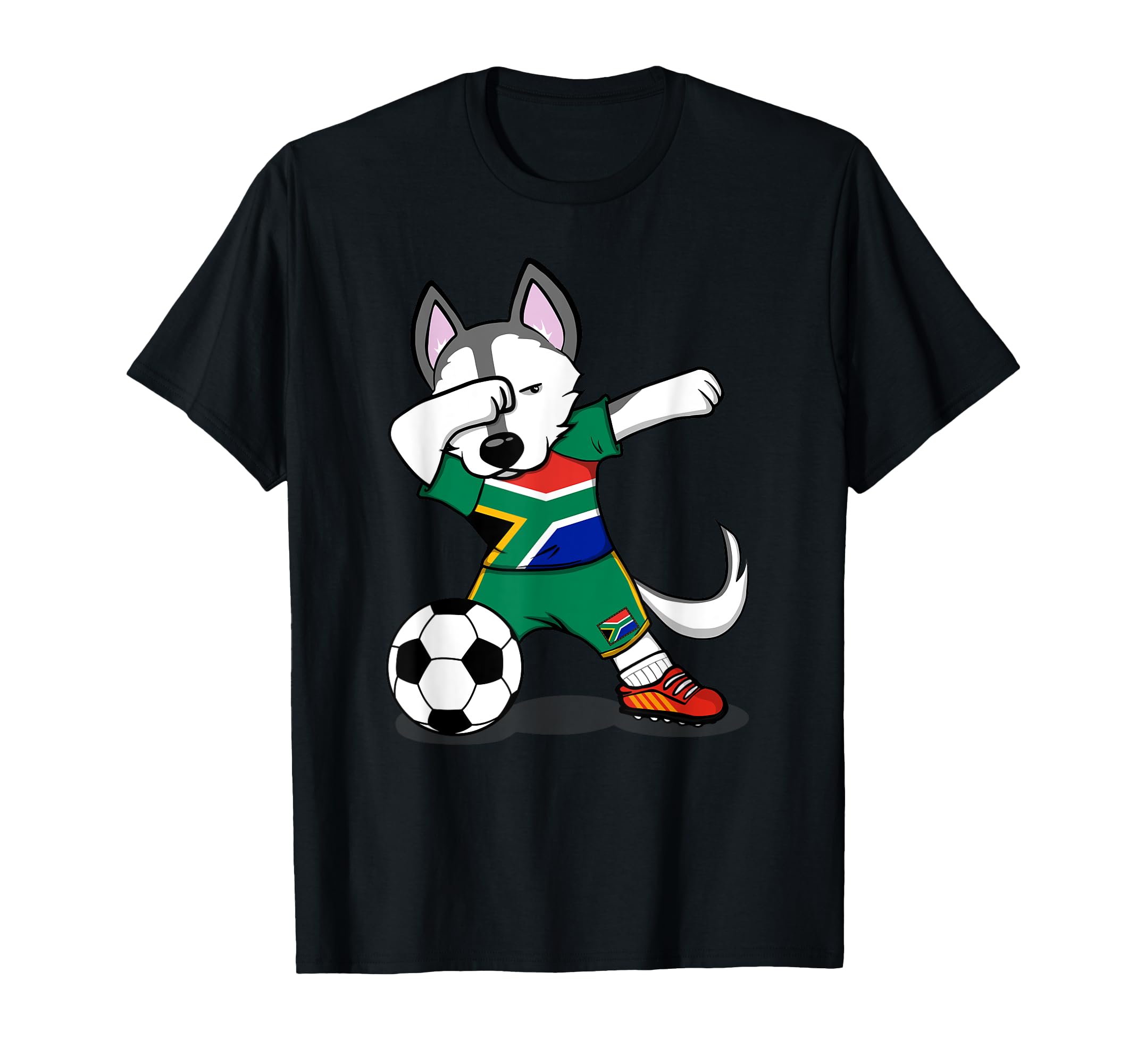 Dabbing Husky South Africa Soccer T-Shirt - Casual Everyday Wear Men Women - T-Shirt, Sweatshirt, Hoodie