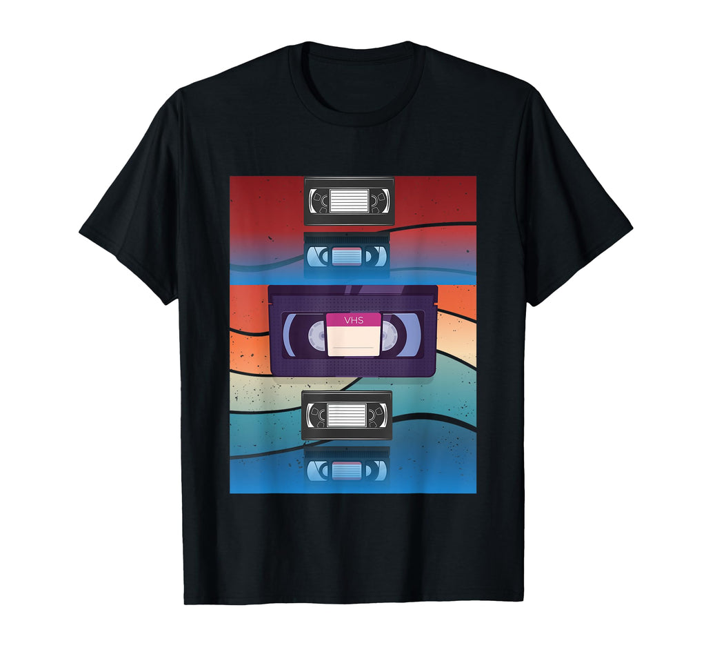 Sunset Vhs Cassette Players Vhs Vcr T-Shirt - Novelty Apparel for Adults - T-Shirt, Sweatshirt, Hoodie