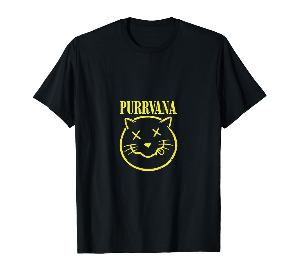 Purrvana Cat Band Grunge 90S Cat T-Shirt - Streetwear Style Men Women - T-Shirt, Sweatshirt, Hoodie