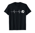Soccer Ball Heartbeat Football Players T-Shirt - Trendy Graphic for Adults - T-Shirt, Sweatshirt, Hoodie