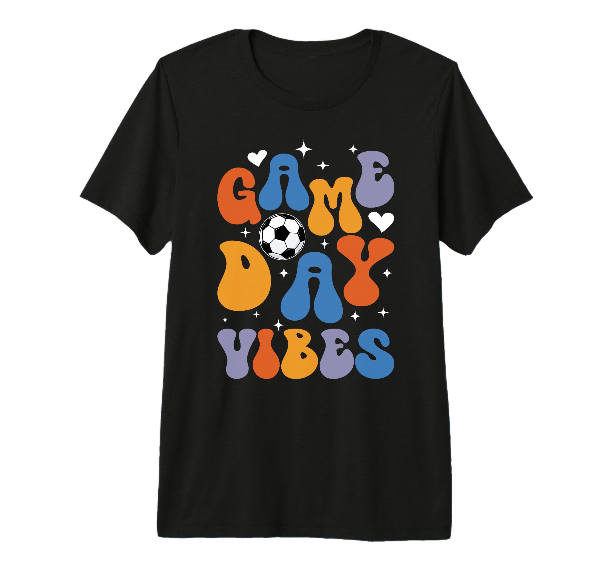 Groovy Soccer Game Day Vibes Game Day T-Shirt - Custom Art Print Men Women - T-Shirt, Sweatshirt, Hoodie