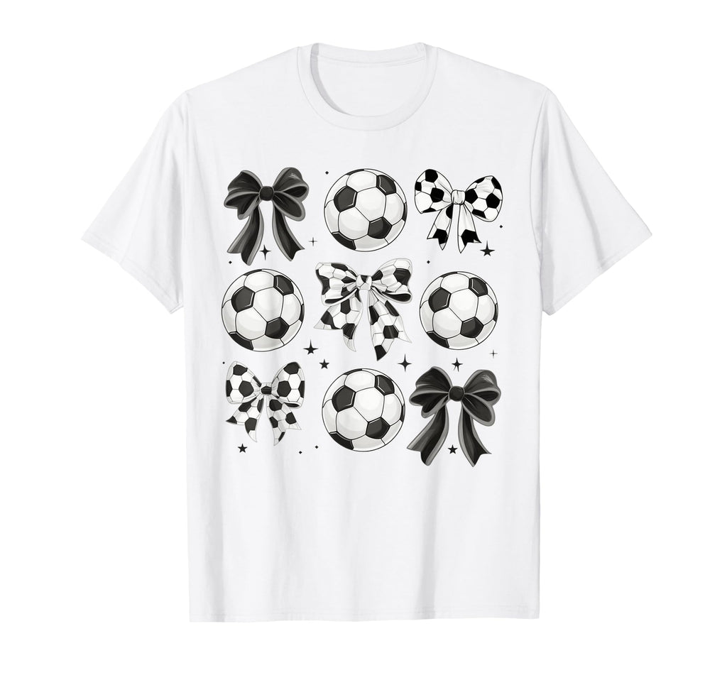 Soccer Coquette Mom Preppy Soccer T-Shirt - Unique Graphic Men Women - T-Shirt, Sweatshirt, Hoodie