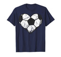 Soccer Ball Heart Valentines Day T-Shirt - Graphic Print for Adults - T-Shirt, Sweatshirt, Hoodie