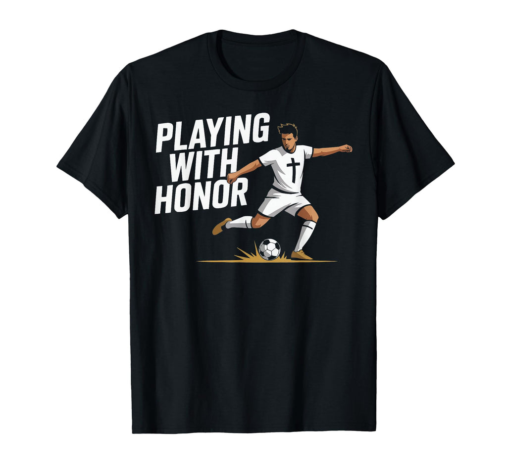 Christian Soccer Player Religious T-Shirt - Unique Graphic for Adults - T-Shirt, Sweatshirt, Hoodie