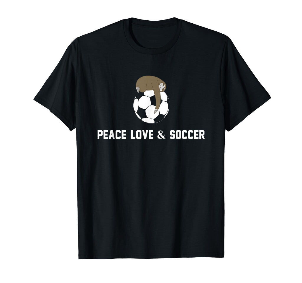 Soccer Sloth Peace Love Team Gift T-Shirt - Streetwear Style for Adults - T-Shirt, Sweatshirt, Hoodie