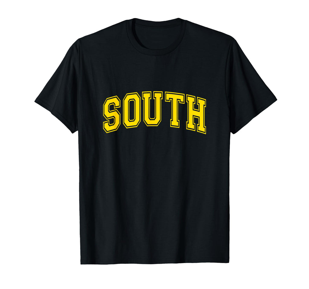 Yellow South Team Colors Spirit Sports T-Shirt - Trendy Graphic Men Women - T-Shirt, Sweatshirt, Hoodie