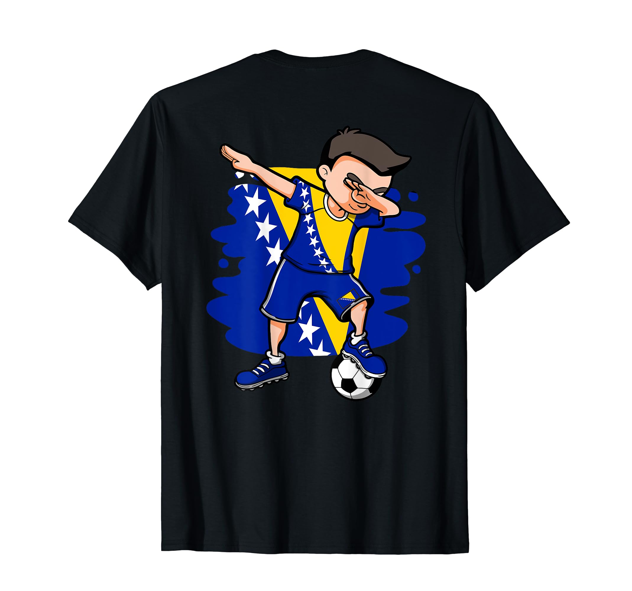 Dabbing Soccer Bosnia Herzegovina Lovers T-Shirt - Minimalist Print Unisex - T-Shirt, Sweatshirt, Hoodie