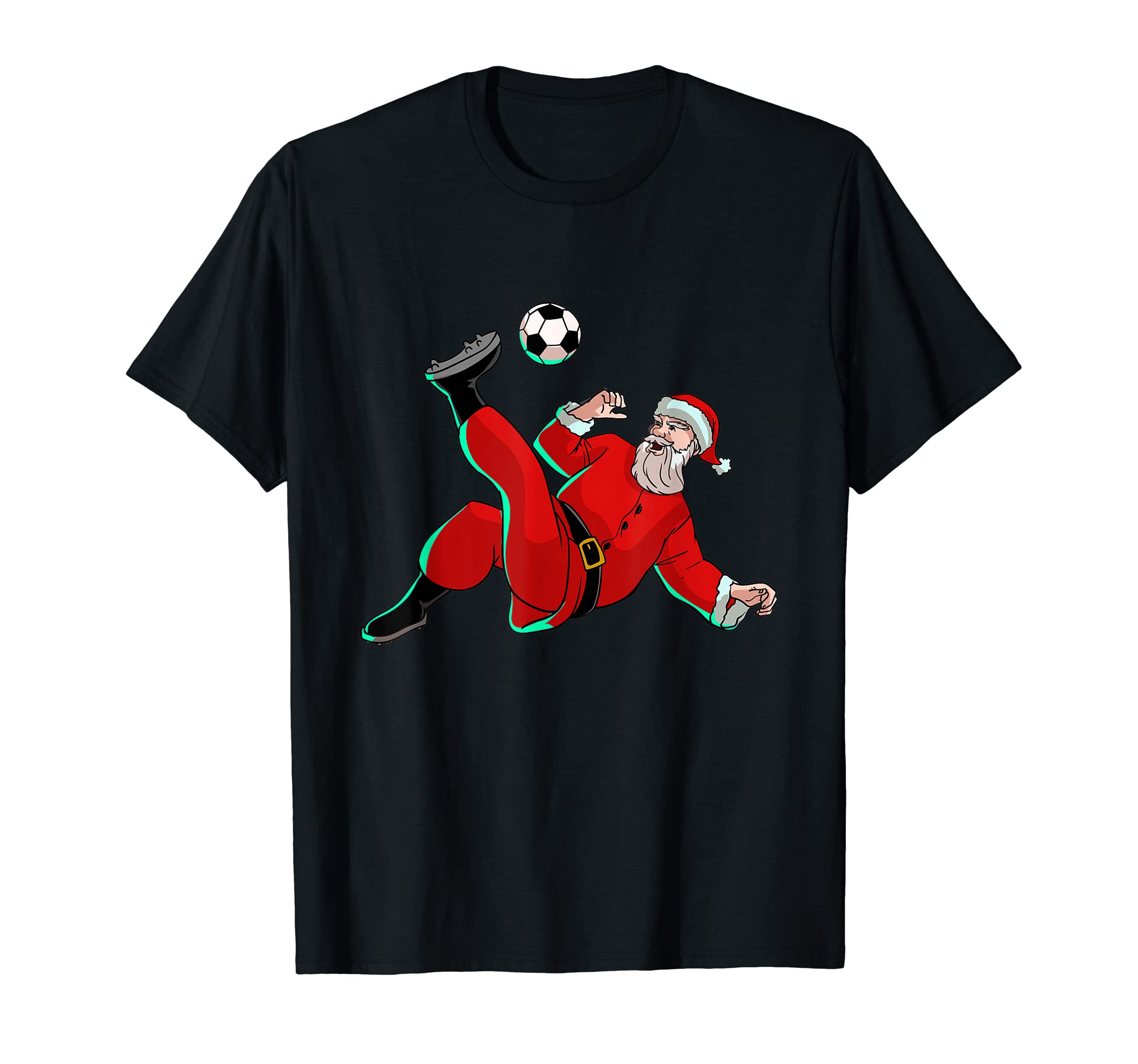 Soccer Santa Claus Soccer Player T-Shirt - Casual Everyday Wear for Adults - T-Shirt, Sweatshirt, Hoodie