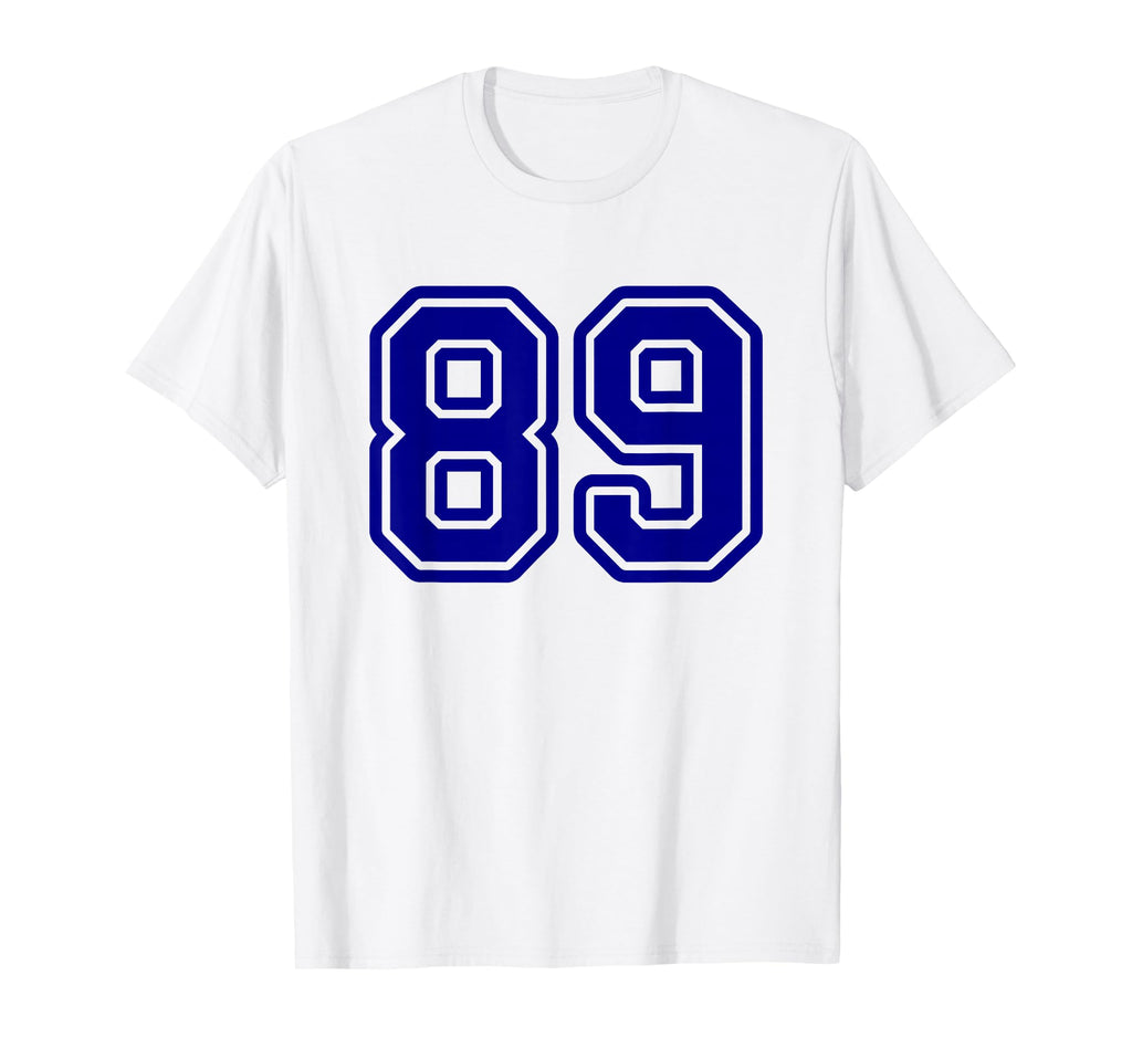 Blue Sports Team Number 89 T-Shirt - Aesthetic Graphic for Adults - T-Shirt, Sweatshirt, Hoodie
